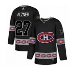 Adidas Montreal Canadiens #27 Karl Alzner Authentic Black Team Logo Fashion NHL Jersey