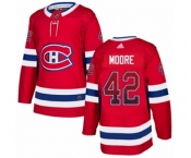 Adidas Montreal Canadiens #42 Dominic Moore Authentic Red Drift Fashion NHL Jersey
