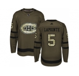 Adidas Montreal Canadiens #5 Guy Lapointe Green Salute to Service Stitched NHL Jersey