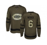 Adidas Montreal Canadiens #6 Shea Weber Green Salute to Service Stitched NHL Jersey