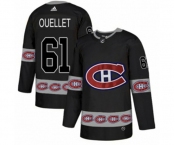 Adidas Montreal Canadiens #61 Xavier Ouellet Authentic Black Team Logo Fashion NHL Jersey