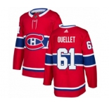 Adidas Montreal Canadiens #61 Xavier Ouellet Authentic Red Home NHL Jersey