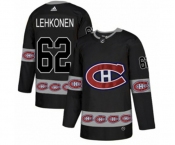 Adidas Montreal Canadiens #62 Artturi Lehkonen Authentic Black Team Logo Fashion NHL Jersey