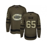 Adidas Montreal Canadiens #65 Andrew Shaw Green Salute to Service Stitched NHL Jerse