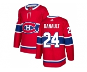 Men Adidas Montreal Canadiens #24 Phillip Danault Red Home Authentic Stitched NHL Jersey