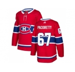 Men Adidas Montreal Canadiens #67 Max Pacioretty Red Home Authentic Stitched NHL Jersey