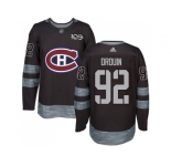 Men Adidas Montreal Canadiens #92 Jonathan Drouin Black 1917-2017 100th Anniversary Stitched NHL Jersey