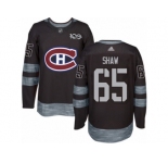 Men's Adidas Montreal Canadiens #65 Andrew Shaw Authentic Black 1917-2017 100th Anniversary NHL Jersey