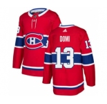 Men's Montreal Canadiens #13 Max Domi Red Home Stitched Hockey Jersey