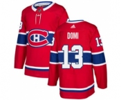 Men's Montreal Canadiens #13 Max Domi Red Home Stitched Hockey Jersey