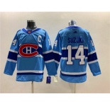 Men's Montreal Canadiens #14 Nick Suzuki 2022-23 Reverse Retro Stitched Jersey