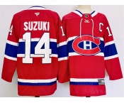 Men's Montreal Canadiens #14 Nick Suzuki Red 2024-25 Stitched Jersey