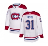Men's Montreal Canadiens #31 Carey Price White Stitched Hockey Jersey