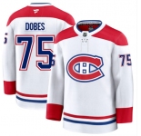 Men's Montreal Canadiens #75 Jakub Dobes White Fanatics Premium Away Jersey