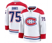 Men's Montreal Canadiens #75 Jakub Dobes White Fanatics Premium Away Jersey