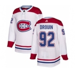 Men's Montreal Canadiens #92 Jonathan Drouin White Stitched Hockey Jersey