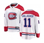 Montreal Canadiens #11 Brendan Gallagher Authentic White Away Fanatics Branded Breakaway NHL Jersey