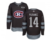 Montreal Canadiens #14 Tomas Plekanec Black 1917-2017 100th Anniversary Stitched NHL Jersey