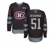 Montreal Canadiens #51 David Desharnais Black 1917-2017 100th Anniversary Stitched NHL Jersey