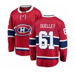 Montreal Canadiens #61 Xavier Ouellet Authentic Red Home Fanatics Branded Breakaway NHL Jersey
