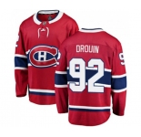 Montreal Canadiens #92 Jonathan Drouin Authentic Red Home Fanatics Branded Breakaway NHL Jersey