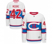 Reebok Montreal Canadiens #42 Dominic Moore Authentic White 2016 Winter Classic NHL Jersey