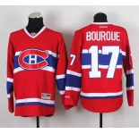 nhl jerseys montreal canadiens #17 bourque red[bourque]