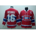 nhl montreal canadiens #16 richard red ccm