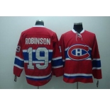 nhl montreal canadiens #19 robinson red ccm