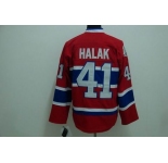 nhl montreal canadiens #41 halak red