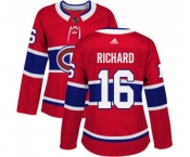 Women Adidas Montreal Canadiens #16 Henri Richard Premier Red Home NHL Jersey
