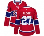 Women Adidas Montreal Canadiens #27 Karl Alzner Authentic Red Home NHL Jersey