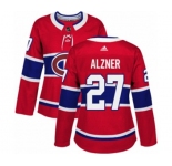 Women Adidas Montreal Canadiens #27 Karl Alzner Premier Red Home NHL Jersey