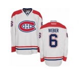Women's Reebok Montreal Canadiens #6 Shea Weber Premier White Away NHL Jersey