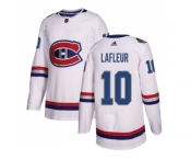 Youth Adidas Montreal Canadiens #10 Guy Lafleur White Authentic 2017 100 Classic Stitched NHL Jersey