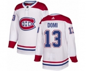 Youth Adidas Montreal Canadiens #13 Max Domi Authentic White Away NHL Jersey