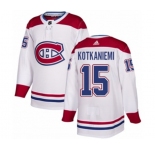 Youth Adidas Montreal Canadiens #15 Jesperi Kotkaniemi Authentic White Away NHL Jersey