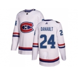 Youth Adidas Montreal Canadiens #24 Phillip Danault White Authentic 2017 100 Classic Stitched NHL Jersey