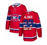 Youth Adidas Montreal Canadiens #27 Karl Alzner Authentic Red USA Flag Fashion NHL Jersey