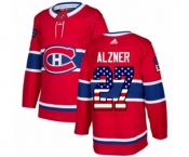 Youth Adidas Montreal Canadiens #27 Karl Alzner Authentic Red USA Flag Fashion NHL Jersey