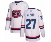 Youth Adidas Montreal Canadiens #27 Karl Alzner Authentic White 2017 100 Classic NHL Jersey