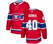 Youth Adidas Montreal Canadiens #40 Joel Armia Authentic Red Home NHL Jersey