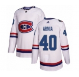 Youth Adidas Montreal Canadiens #40 Joel Armia Authentic White 2017 100 Classic NHL Jersey