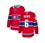 Youth Adidas Montreal Canadiens #6 Shea Weber Red Home Authentic Stitched NHL Jersey