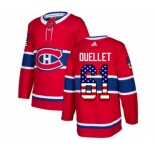 Youth Adidas Montreal Canadiens #61 Xavier Ouellet Authentic Red USA Flag Fashion NHL Jersey