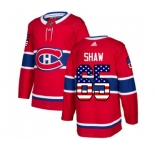 Youth Adidas Montreal Canadiens #65 Andrew Shaw Authentic Red USA Flag Fashion NHL Jersey