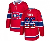 Youth Adidas Montreal Canadiens #65 Andrew Shaw Authentic Red USA Flag Fashion NHL Jersey