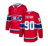 Youth Adidas Montreal Canadiens #90 Tomas Tatar Authentic Red Home NHL Jersey