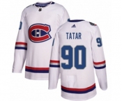 Youth Adidas Montreal Canadiens #90 Tomas Tatar Authentic White 2017 100 Classic NHL Jersey