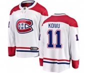 Youth Montreal Canadiens #11 Saku Koivu Authentic White Away Fanatics Branded Breakaway NHL Jersey